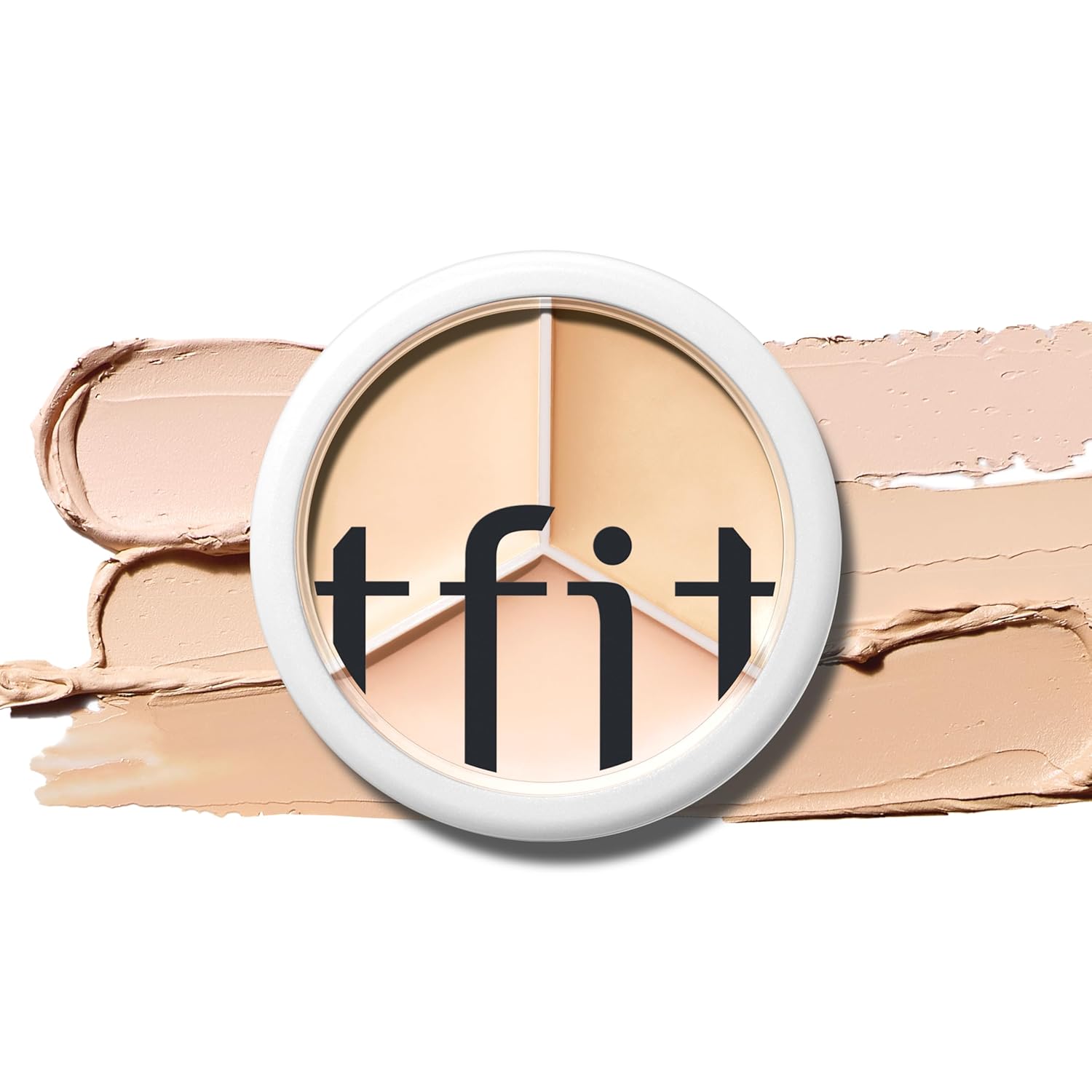 TFIT Cover Up Pro Concealer - Triple Palette | High-Pigmented, Full Coverage & Crease-Proof | Korean Concealer for Dark Circles, Redness & Blemishes (00 Light, 15g) tfit
