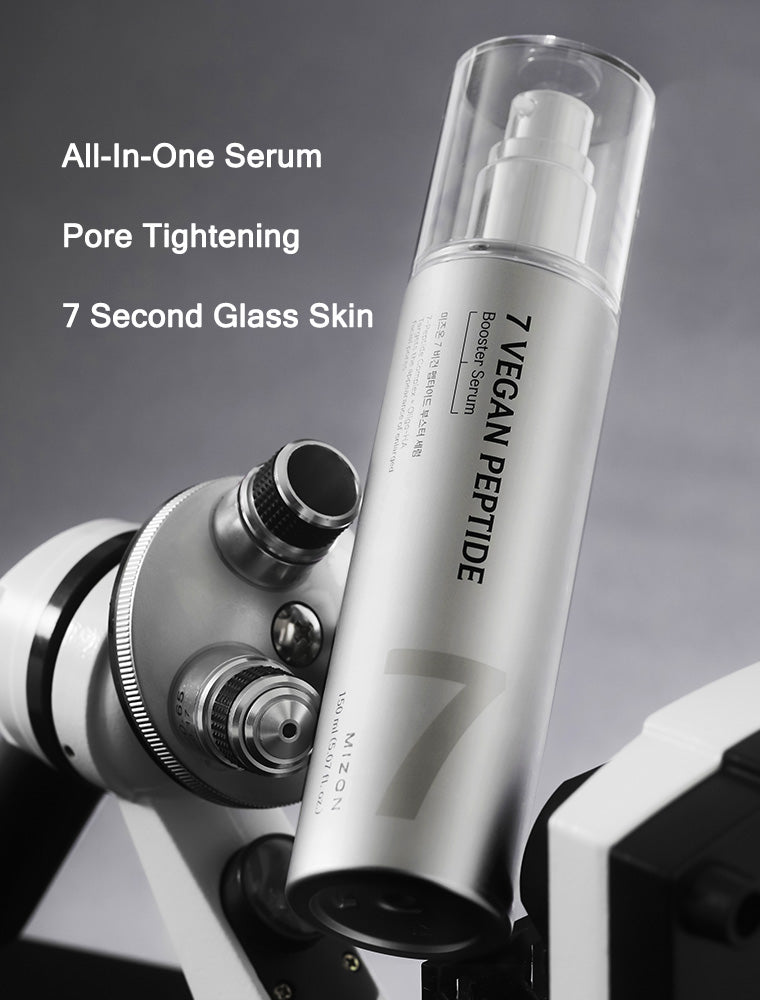 MIZON 7 Vegan Peptide Booster Serum Korean Anti-Aging Face Serum with Niacinamide &amp; Hyaluronic Acid, 150ml Mizon