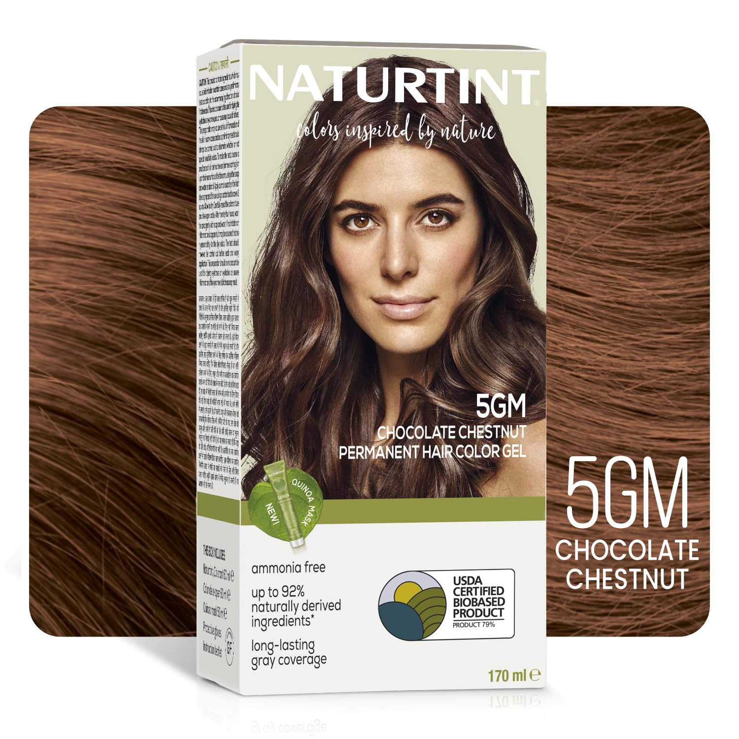 Naturtint Permanent Hair Colour Gel Chocolate Brown 5GM | For Optimal Scalp Care | Long Lasting Hair Colour | Ammonia Free Vegan | No Parabens | Enriched with Olives & Organic Shea Butter NATURTINT