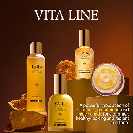 d'Alba Piedmont Vita Toning Capsule Serum, Daily Vita Boost for Luminous Skin, Double Vitamin Formula, 50ml (Copy) d'alba Piedmont
