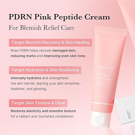 Medicube Salmon DNA PDRN Pink Hyaluronic Moisturizing Cream | Blemish Relief & Hydrating Care | Restores Skin Elasticity & Glow | Korean Skincare, Even Skin Tone & Pore Care | 50ml medicube
