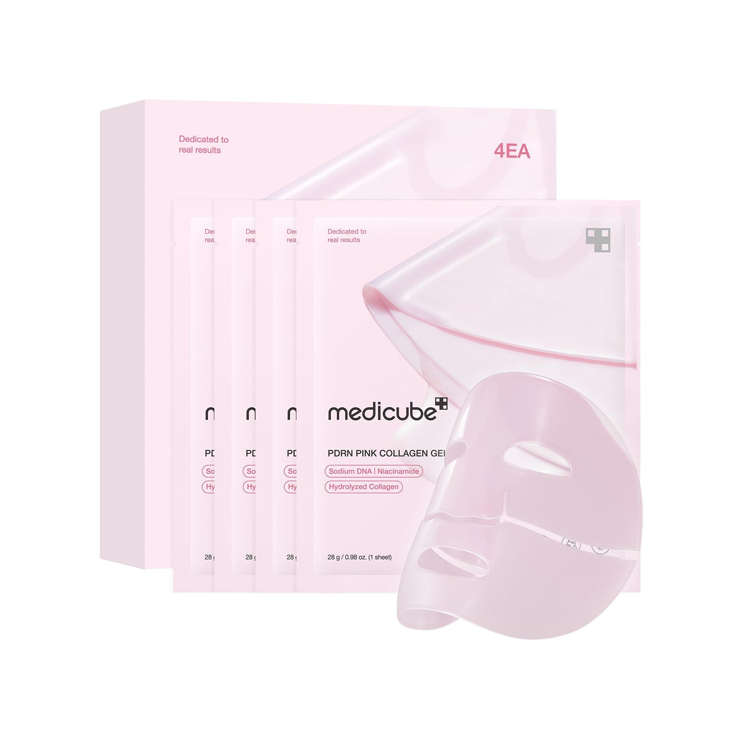 Medicube Pdrn Pink Collagen Gel Mask - (28G , 4Pcs) medicube