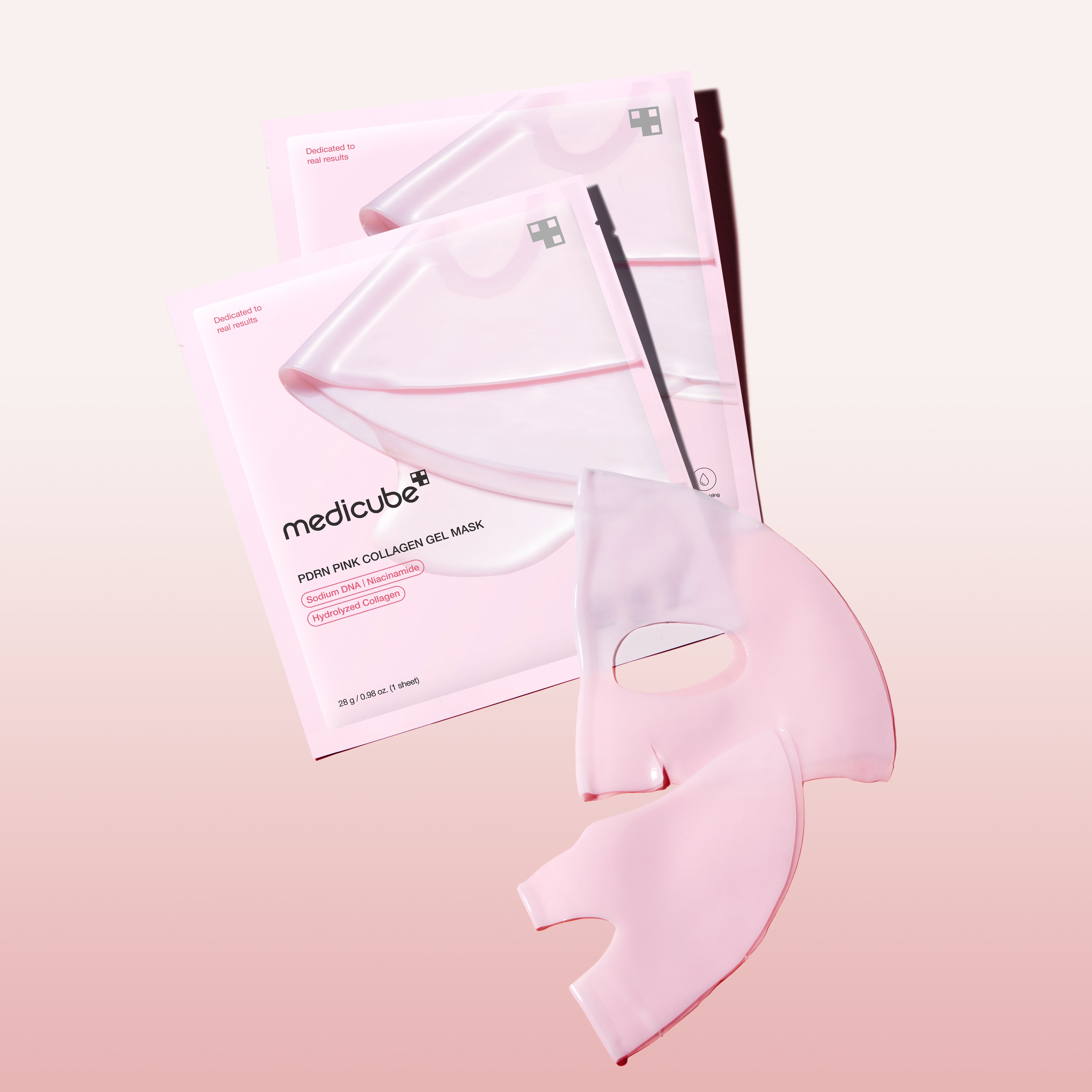 Medicube Pdrn Pink Collagen Gel Mask - (28G , 4Pcs) medicube