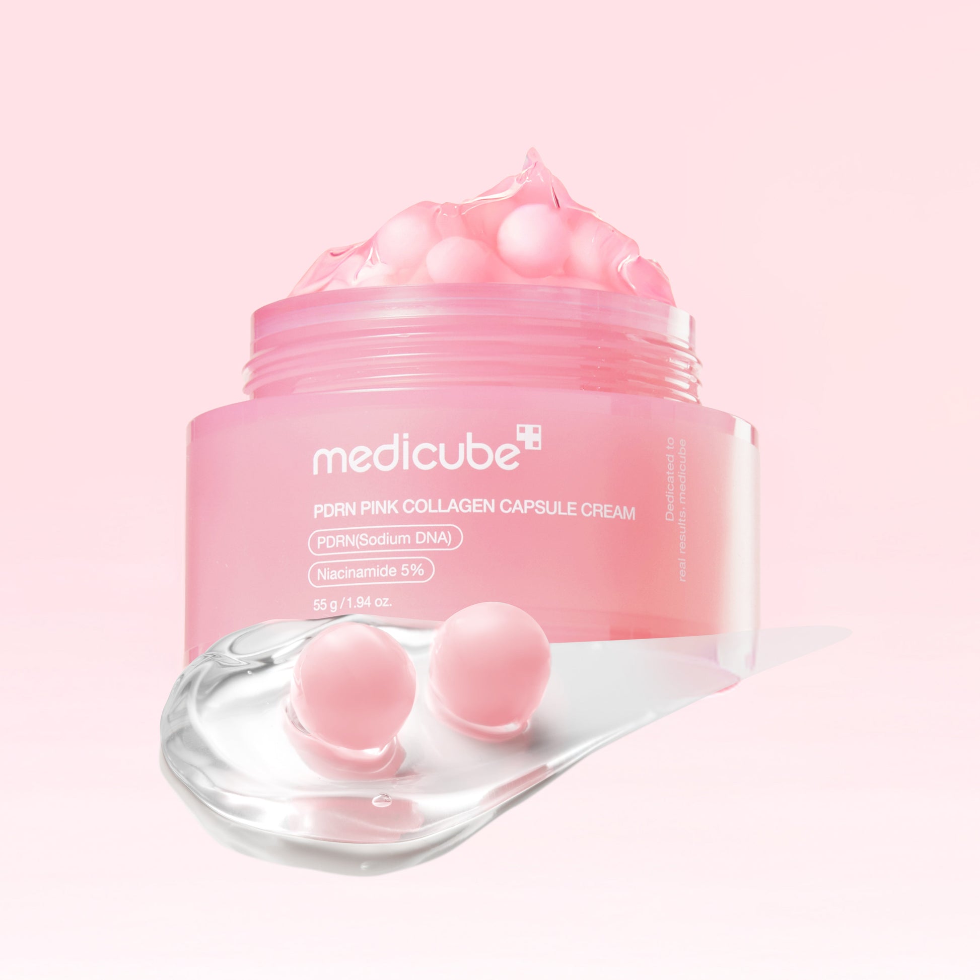 medicube Salmon DNA PDRN Pink Collagen Capsule Cream, Face Moisturizer | Lightweight Moisturizing Cream | PDRN, Niacinamide for Uneven Skin Tone, Glow hydration | Korean Skin Care 55g Beauty Matters