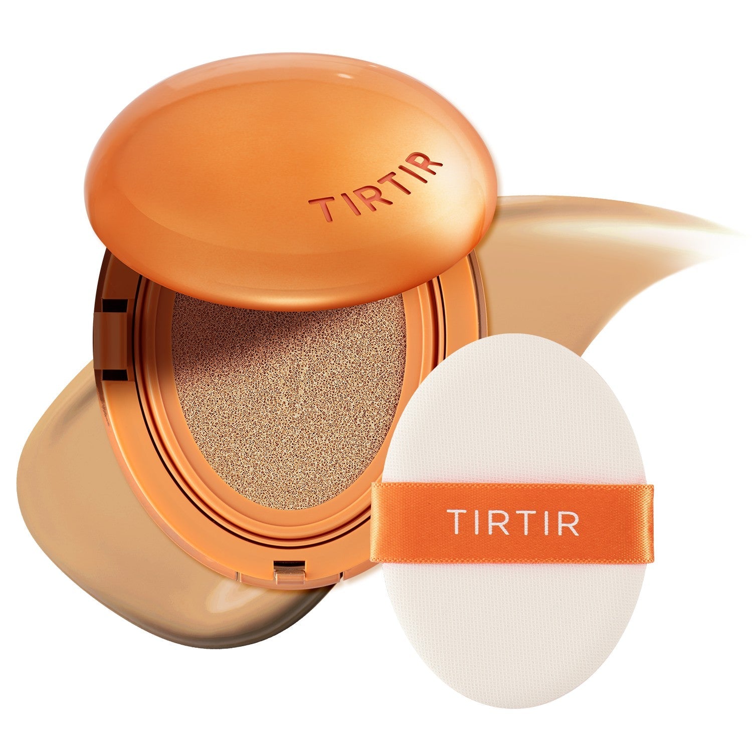 TIRTIR Mask Fit Ai Filter Cushion Foundation | AI-Like Semi-Matte Finish - Up to 72-Hour Medium to Full Coverage Korean BB Cushion Make up Beauty, #27N Camel, 0.63 Fl Oz TIRTIR