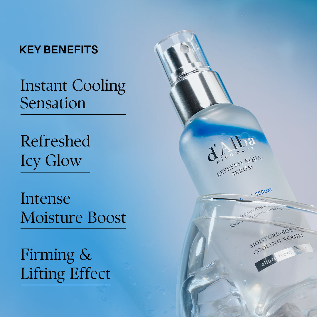 d'Alba Piedmont Italian White Truffle Refresh Aqua Serum, Glow Serum for Radiant Skin, Non Comedogenic, All in One Mist - 100 ml d'alba Piedmont