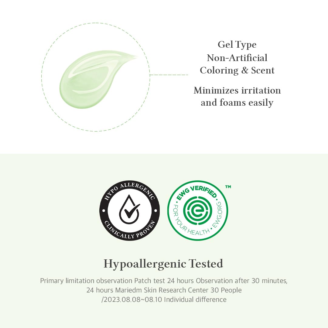 Dr.Althea Green Relief Amino Gel Cleanser | Lightweight & Hydrating Makeup Remover | Daily Face Wash with Hyaluronic Acid | Korean Vegan Skincare for All Skin Types | 100ml Beauty Matters