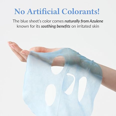 Dr.Althea Aqua Blue Hydration Mask | Reduce Facial Puffiness with Tannins | Sheet Mask for Long-Lasting Hydration | Vegan Korean Skincare | 28g x 4 Sheets Dr.Althea