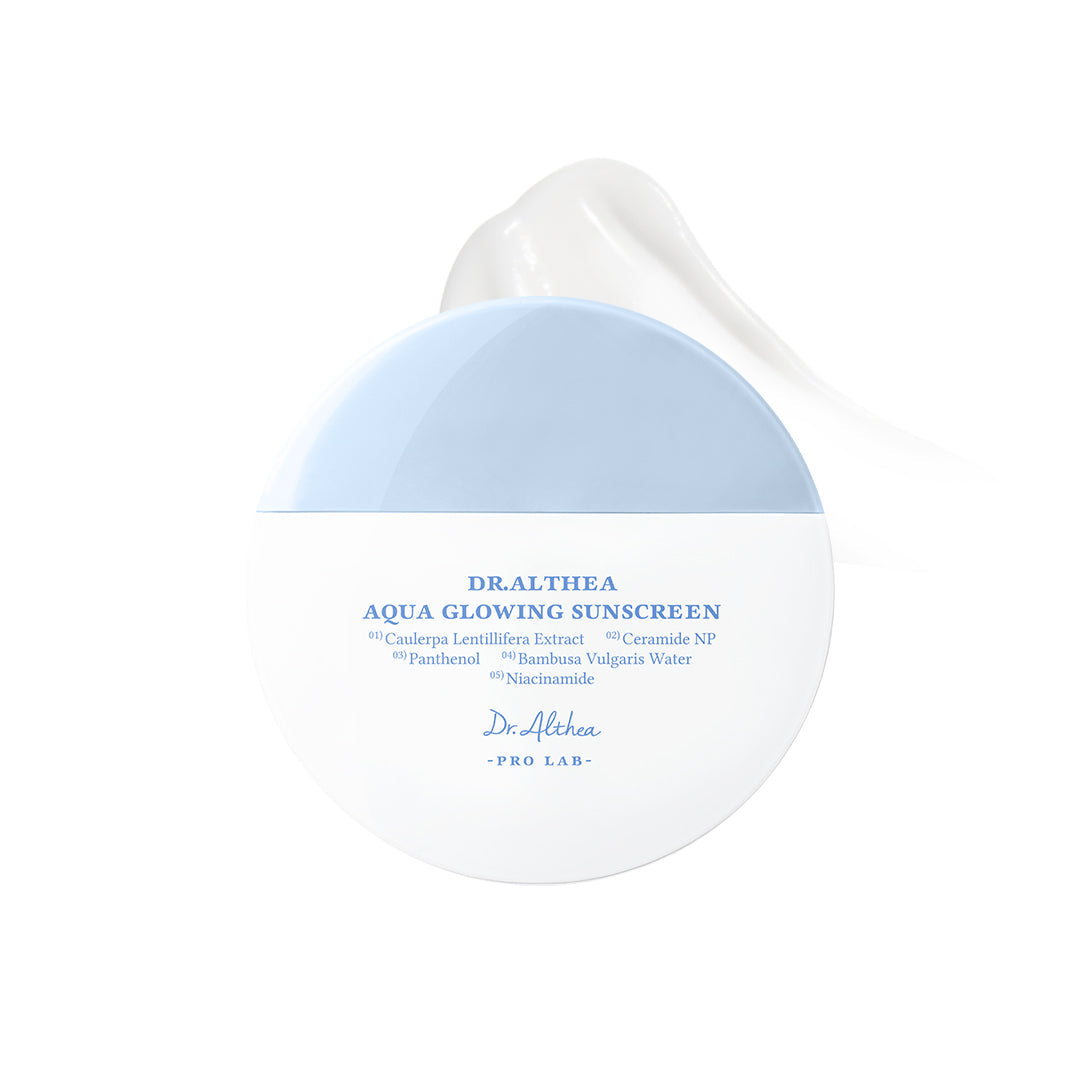 Dr. Althea Aqua Glowing Sunscreen | SPF 50+ PA++++ | Lightweight Hydrating Sunscreen | Non-Greasy, No White Cast | Korean Vegan Skincare | 45ml Dr.Althea