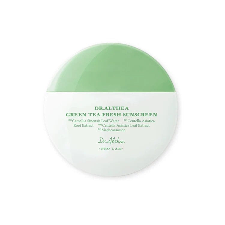 Dr.Althea Green Tea Fresh Sunscreen SPF 50+ PA++++ | Lightweight, Non-Greasy UV Protection | Vegan Korean Skincare | 45ml Beauty Matters