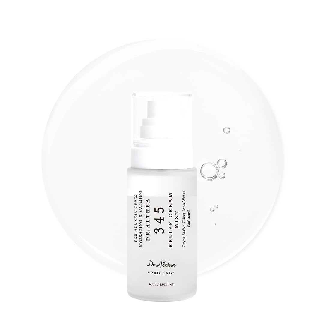 Dr.Althea 345 Relief Cream Mist | Hydrating Facial Mist with Rice Extract | Soothing Care for Sensitive Skin | Vegan Korean Skincare | 60ml Dr.Althea