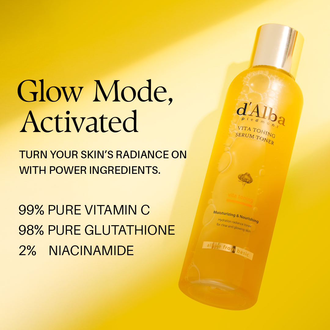d'Alba Piedmont White Truffle Vita Toning Serum Toner, Glass Skin with Double Vitamin Skincare, Face Moisturizer, 180ml d'alba Piedmont