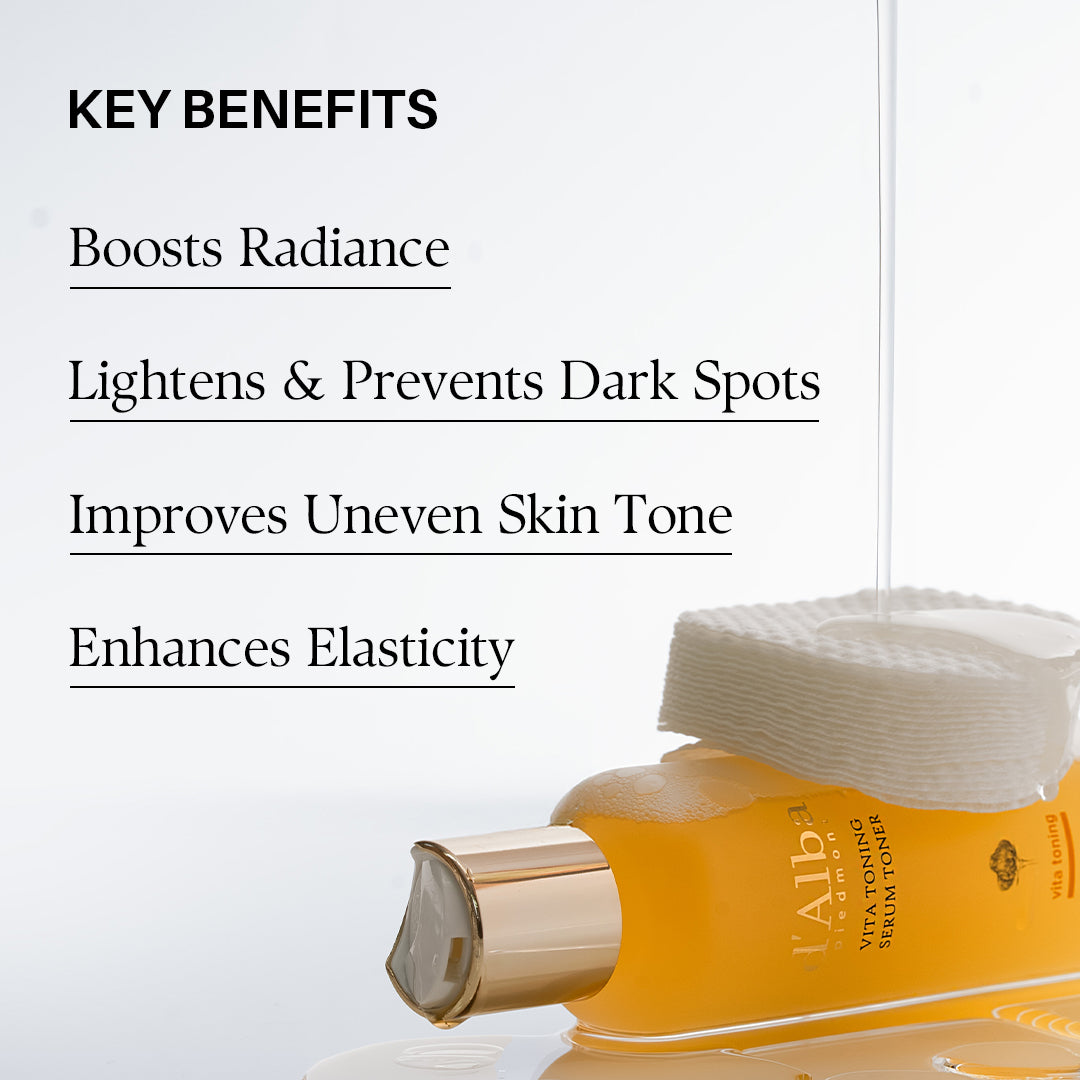 d'Alba Piedmont White Truffle Vita Toning Serum Toner, Glass Skin with Double Vitamin Skincare, Face Moisturizer, 180ml d'alba Piedmont