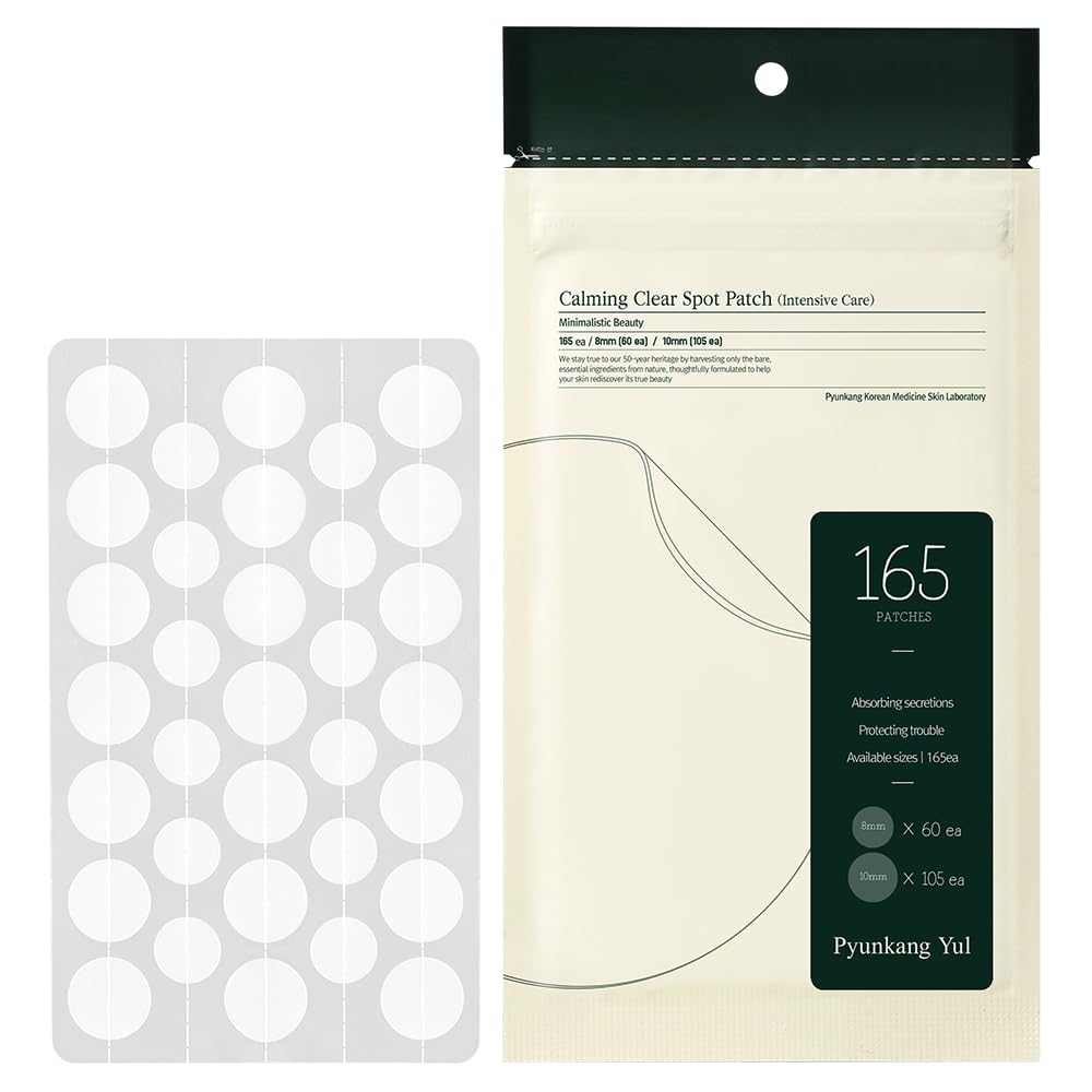 [PKY] Pyunkang Yul Calming Clear Spot Patch â€“ Intensive Acne Care Hydrocolloid Patches for Blemishes & Pimples, Invisible Fit, 165 Patches Mizon