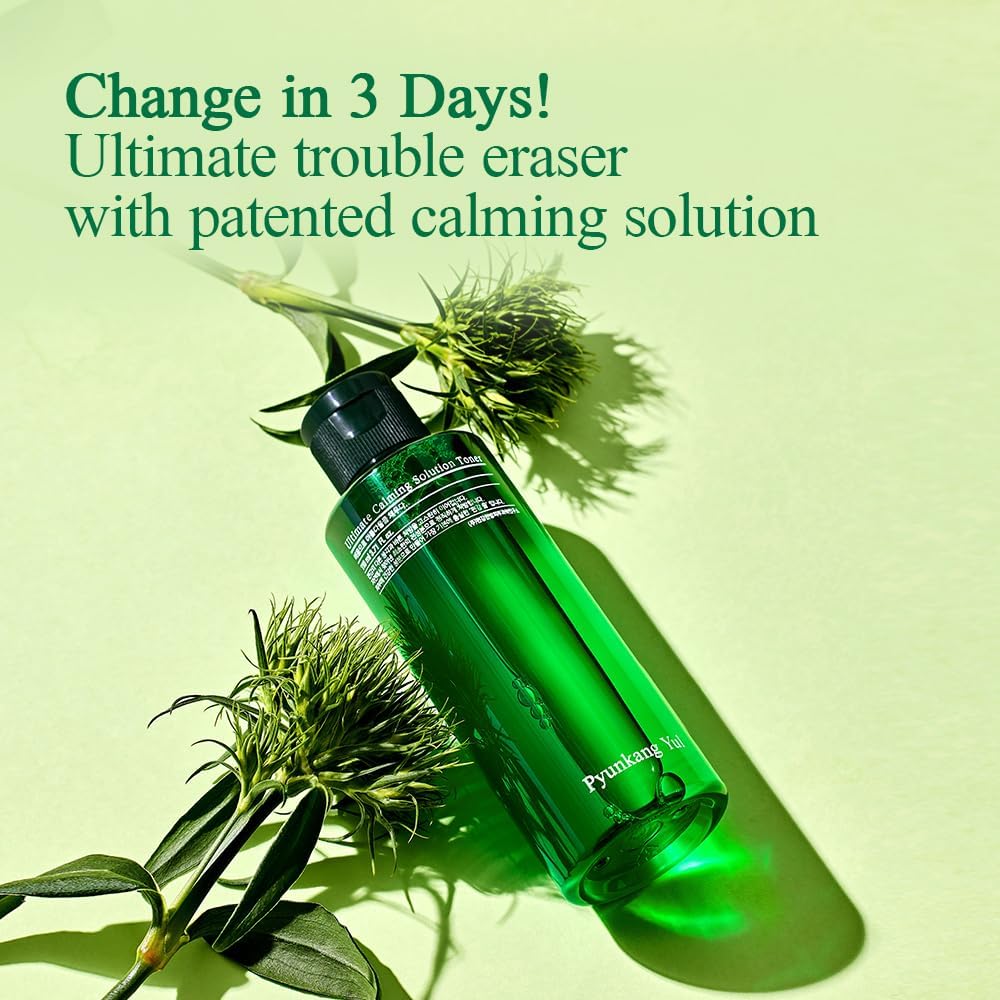 [PKY] Pyunkang Yul Ultimate Calming Solution Toner for Sensitive Skin with Patented Ingredients, Intensely Calms & Soothes Redness with CICA & Tea Tree, Korean Skincare (110ml) Mizon