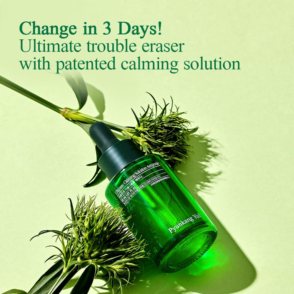 [PKY] Pyunkang Yul Ultimate Calming Solution Ampoule for Sensitive Skin with Patented Ingredients, Serum Intensely Calms & Soothes Redness with Cica & Tea Tree, Korean Skincare (30ml) Mizon