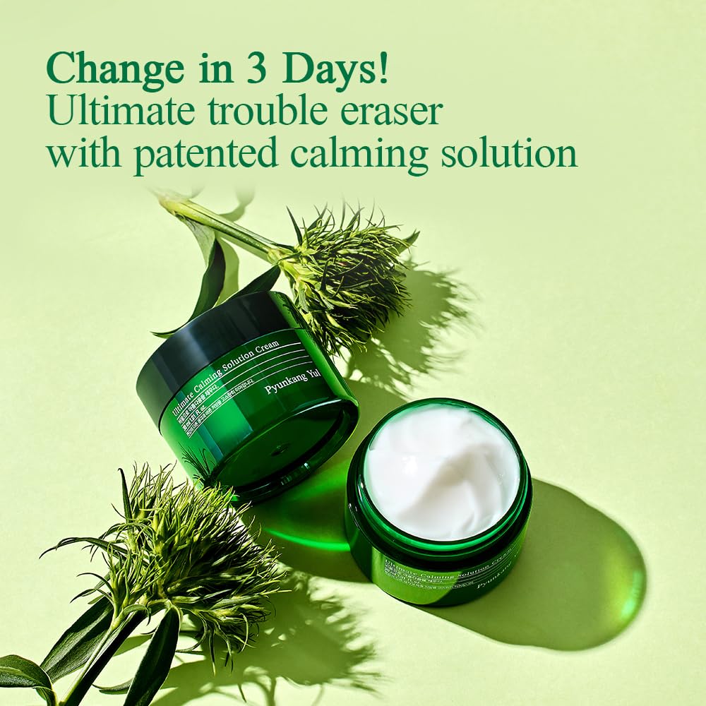 Pyunkang Yul PKY Ultimate Calming Solution Cream, Sensitive Skin, ntensely Calms &amp; Soothes Redness with Cica & Tea Tree, Korean Skincare, 30ml Mizon