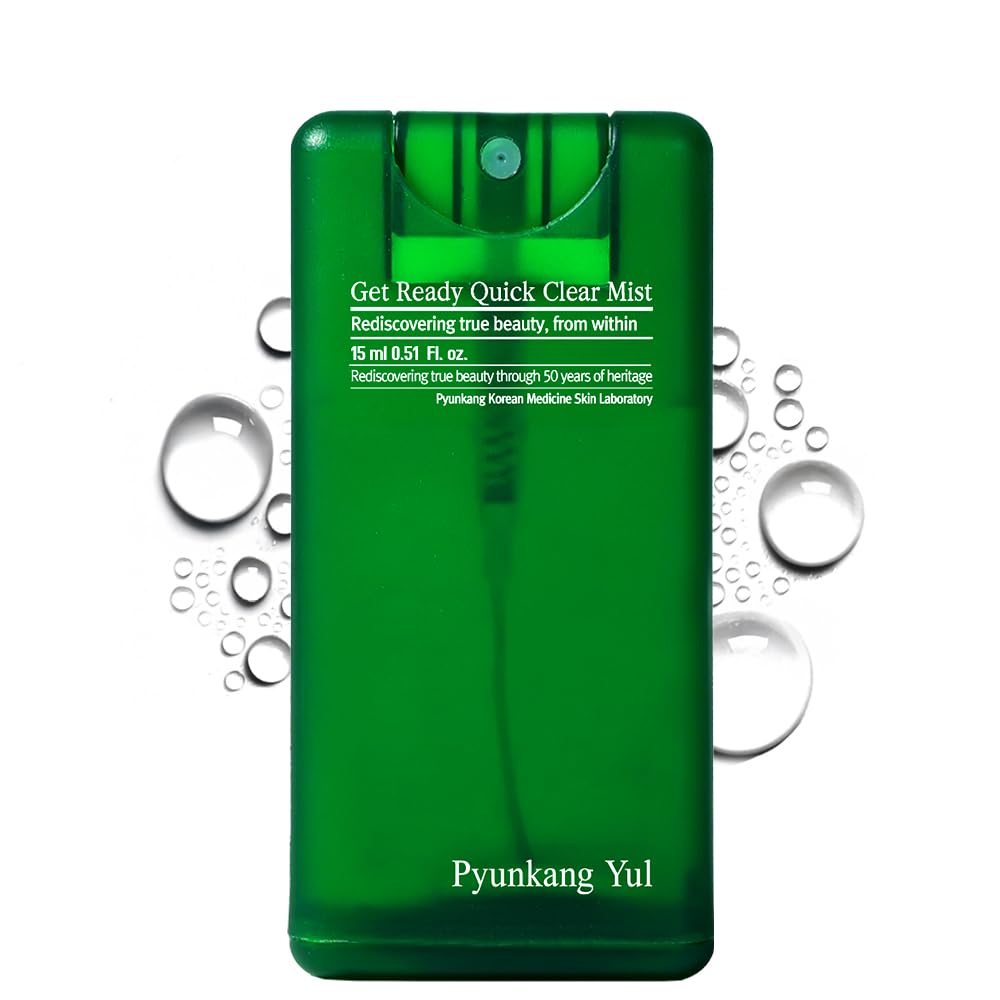 [PKY] Pyunkang Yul Ultimate Get Ready Quick Clear Mist for Sensitive Skin, Intensely Calms & Soothes Redness with Cica & Tea Tree, Compact size, Korean Skincare (15ml) Mizon