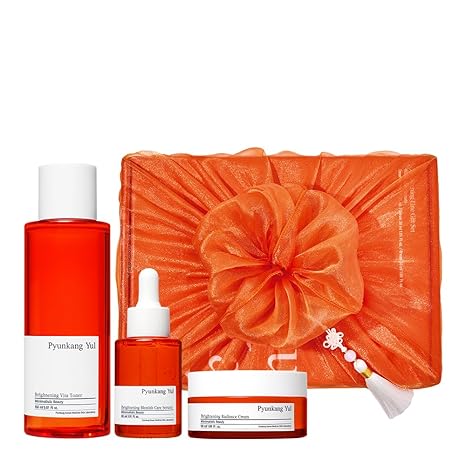 [PKY] Pyunkang Yul Radiance Vita Skincare Gift Set for Flawless and Radiant Skin with Deep Hydration, Vitamin C and Pearl Extract, Korean skincare(3-item set) Mizon