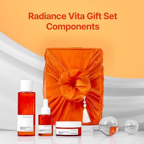 [PKY] Pyunkang Yul Radiance Vita Skincare Gift Set for Flawless and Radiant Skin with Deep Hydration, Vitamin C and Pearl Extract, Korean skincare(3-item set) Mizon
