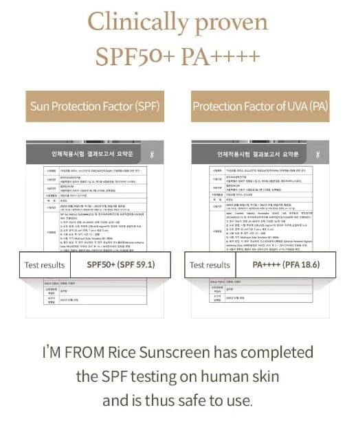 Im From Rice Sunscreen Pack Size 50Ml