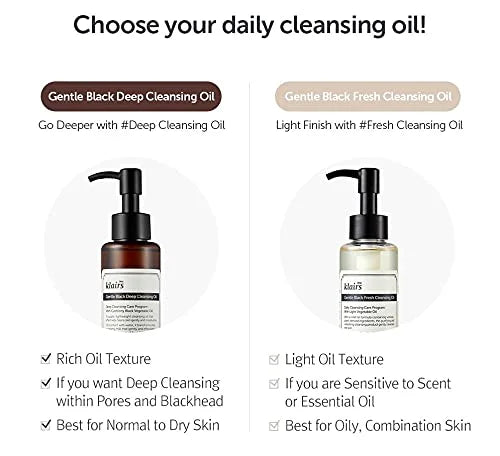 Dearklairs Gentle Black Fresh Cleansing Oil - 150Ml