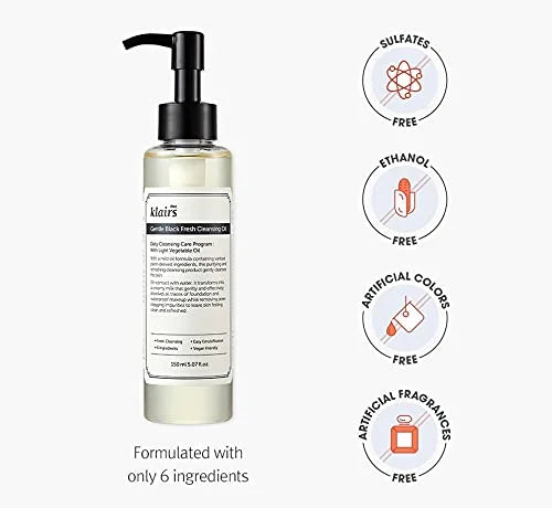 Dearklairs Gentle Black Fresh Cleansing Oil - 150Ml