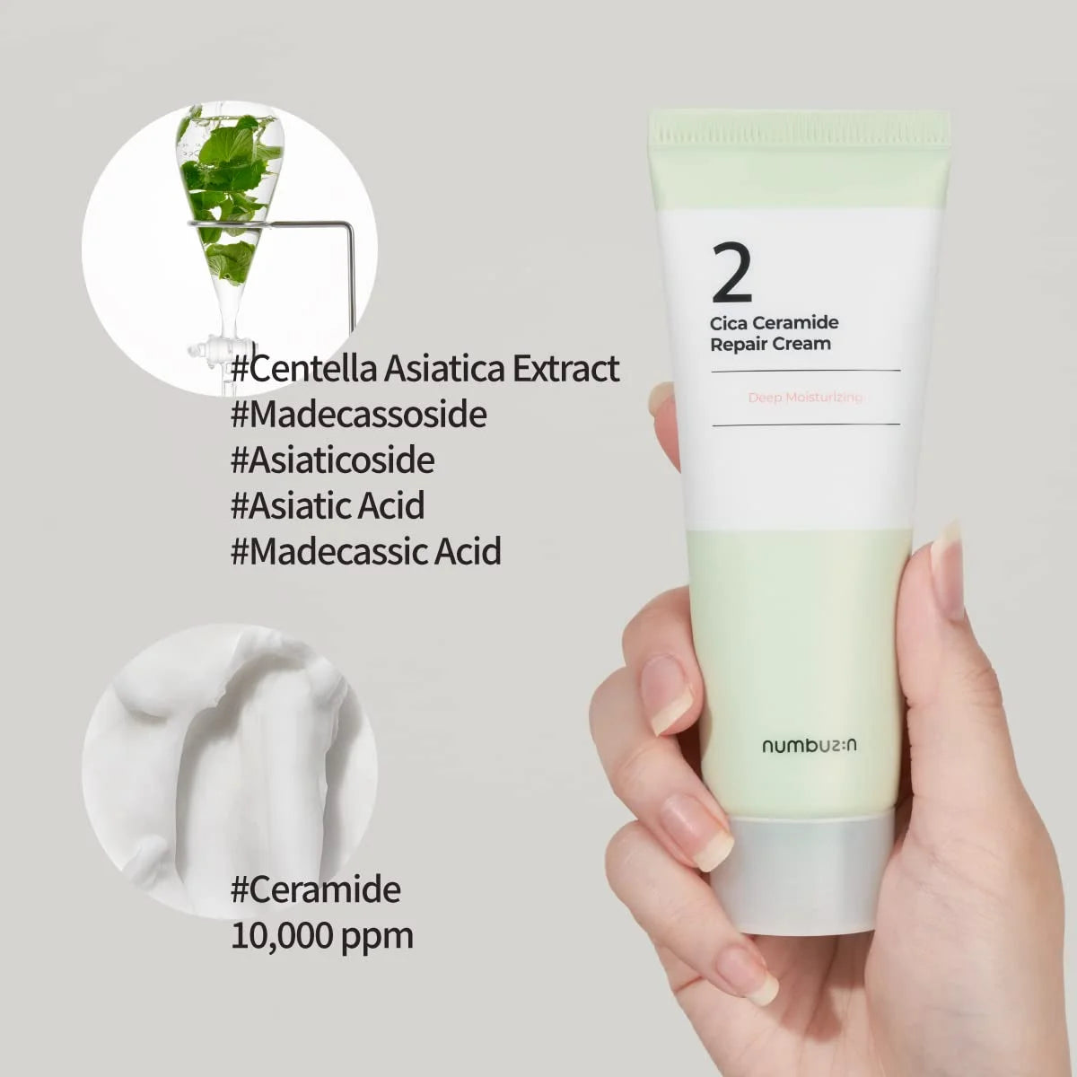 Numbuzin No.2 Cica Ceramide Repair Cream - 50Ml