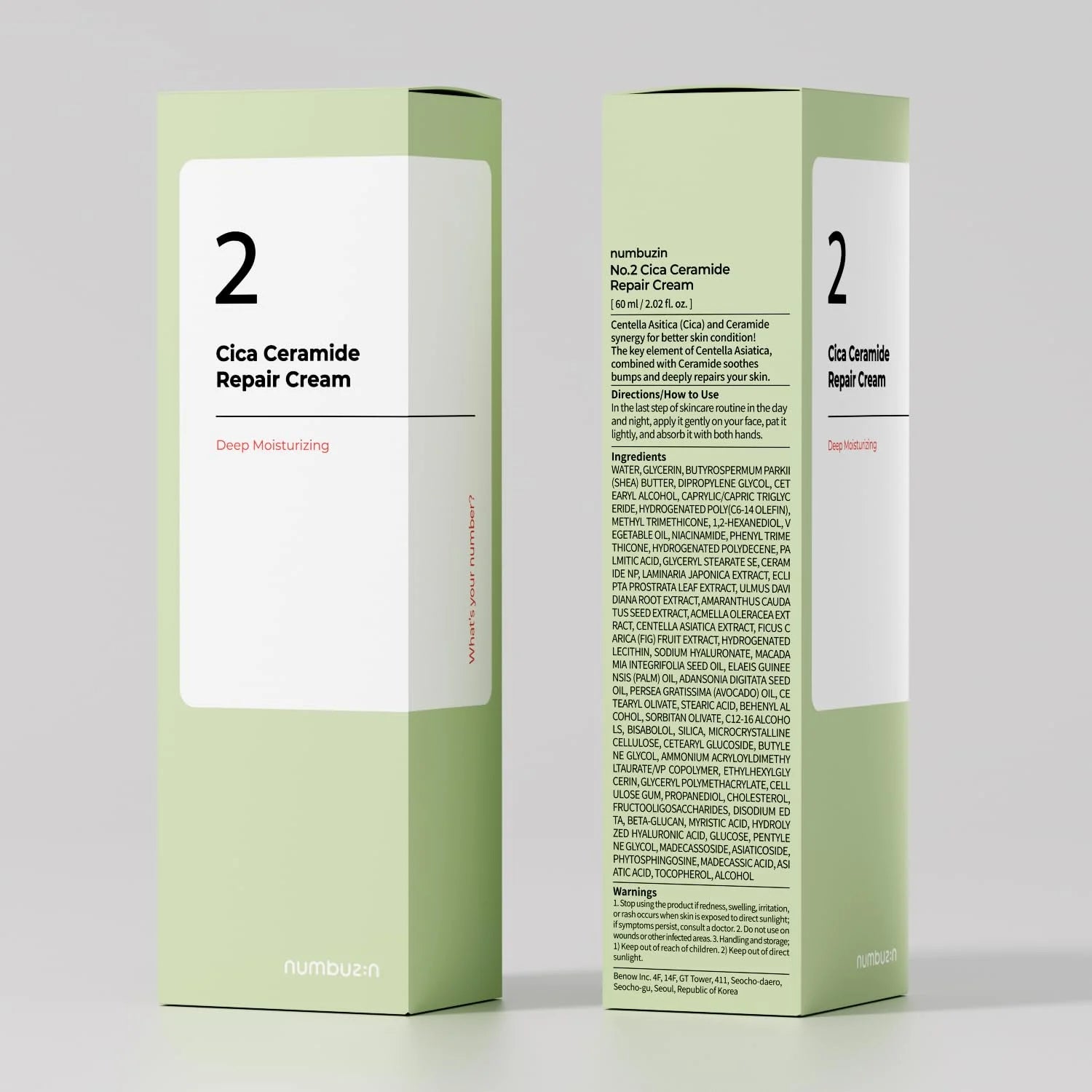 Numbuzin No.2 Cica Ceramide Repair Cream - 50Ml