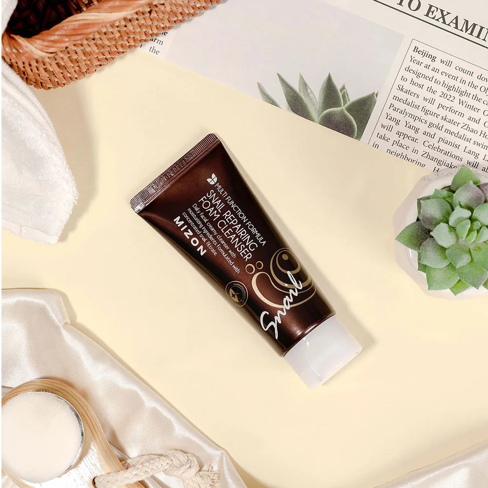 Mizon Multi Function Formula | Snail Repairing Foam Cleanser | 60Ml