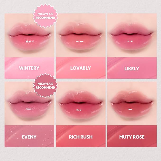 TIRTIR Waterism Tinted Lip Gloss, Kiss Ready Lipgloss, 12H Long Lasting Non Sticky Natural Tinted Glow Korean Multiuse Cheek and Lip Tint for Women gift, #24 LOVABLY| 1.8g TIRTIR