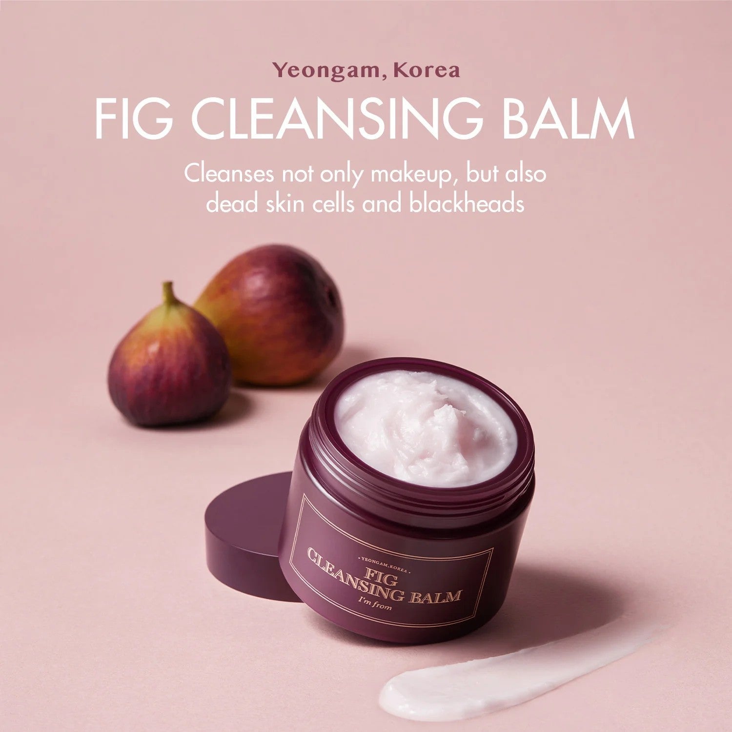 I'm from Fig Cleansing balm, korean makeup remover, vegan, Easy to rinse off, Fig oil water 7.8% with Peptide and Amino Acid, Makeup Meltaway, makeup melting balm to oil, 100ml Im From