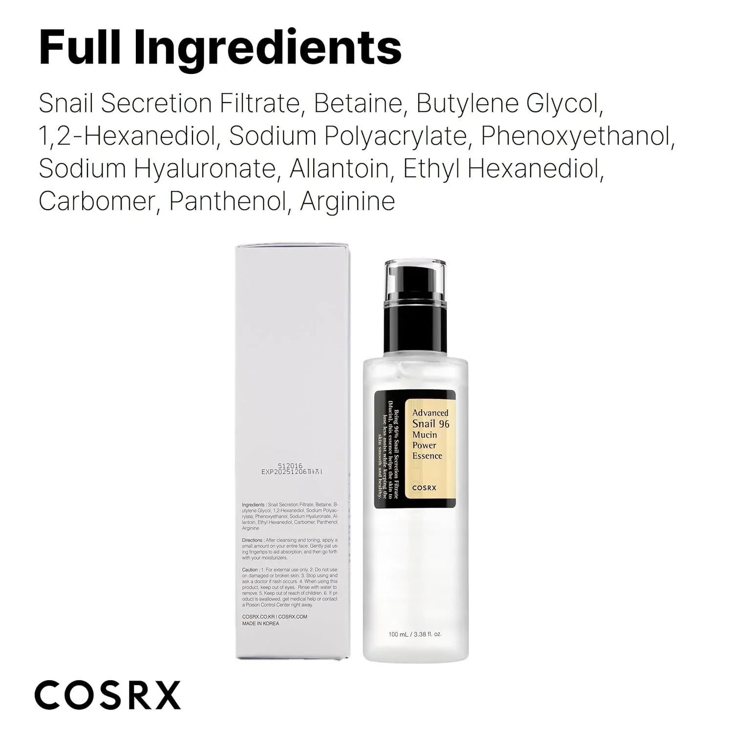Cosrx Advanced Snail 96 Mucin Power Essence (100Ml) Cosrx