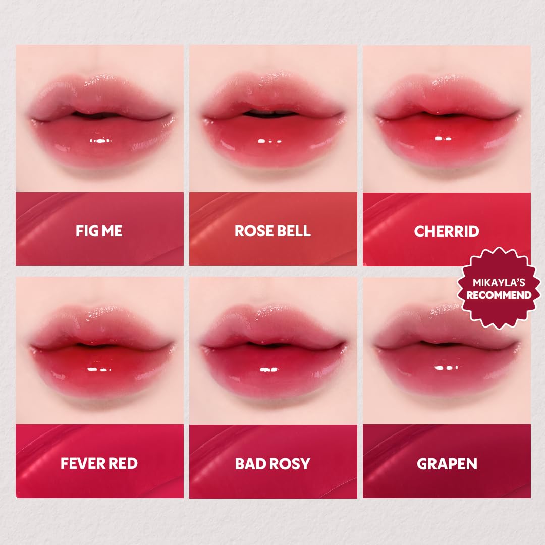 TIRTIR Waterism Tinted Lip Gloss, Kiss Ready Lipgloss, 12H Long Lasting Non Sticky Natural Tinted Glow Korean Multiuse Cheek and Lip Tint for Women gift, #21 FIG ME| 1.8g TIRTIR