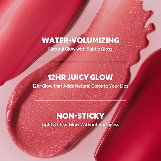 TIRTIR Waterism Tinted Lip Gloss, Kiss Ready Lipgloss, 12H Long Lasting Non Sticky Natural Tinted Glow Korean Multiuse Cheek and Lip Tint for Women gift, #22 SNOWY PEACH| 1.8g TIRTIR